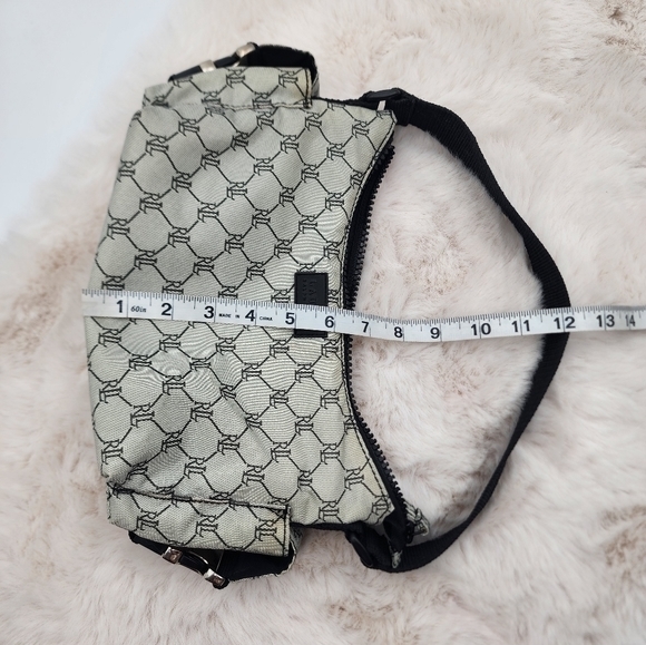 Lauren Ralph Lauren 90a y2k monogram shoulder bag with silver‎ buckles on sides - Picture 10 of 13